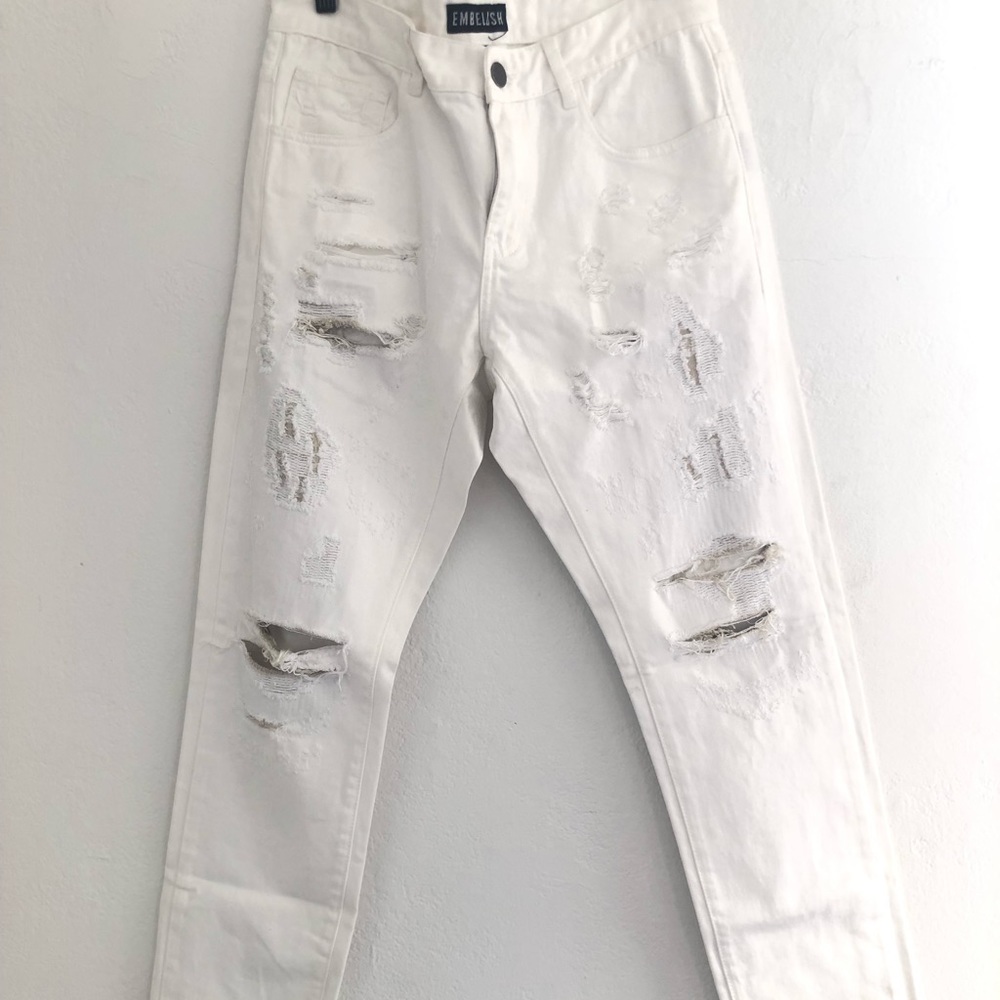 Mens Embellish designer denim jeans